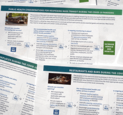 CDC Issues Tools To Guide Reopening Of Schools, Businesses, Transit